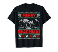 Merry Beachmas Palm Tree Beach Christmas T-Shirt