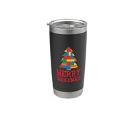 Merry Brickmas Christmas Block Building Builder Brick Master Stainless Steel Insulated Tumbler