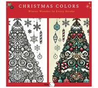 Merry & Bright: A Christmas Coloring Adventure , Large Print Stress Relief Coloring Book for Adults & Kids , Pattern, Bold , Easy, Inspirational, Dementia and Funny for Relaxation