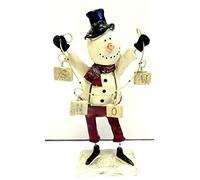 Merry & Bright Christmas Snowman 'Snow' Statue Ornament