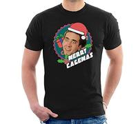 Merry Cagemas Nicolas Cage Christmas Men's T-Shirt Black