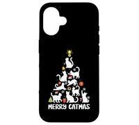 Merry Catmas Cat Christmas Tree Santa Hat Pet Cat Lover Xmas Case for iPhone 16