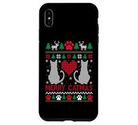 Merry Catmas Cat Christmas Ugly Sweater Couple Matching Xmas Case for iPhone XS Max