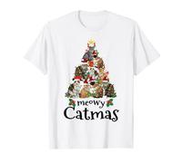 Merry Catmas Cat Lover Funny Xmas Tree Christmas Cat T-Shirt