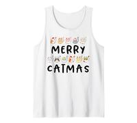 Merry Catmas Cute Cats Kids Funny cat Cool Christmas Graphic Tank Top
