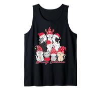 Merry Catmas Cute Christmas Cat Tree Kawaii Holiday Season Tank Top