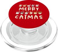 Merry catmas cute Christmas cats kids funny cat cool graphic PopSockets PopGrip for MagSafe