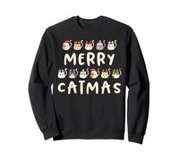 Merry catmas cute Christmas cats kids funny cat cool graphic Sweatshirt