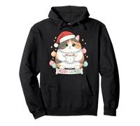 Merry Catmas Funny Cat Lover Christmas Santa Hat Xmas Kitten Pullover Hoodie