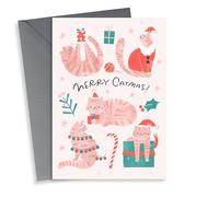 Merry Catmas - Pun - Pets - From the Cat - Cute - Traditional - Festive - Furry Friends - Merry Christmas Card