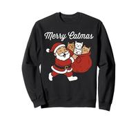 Merry catmas, santa cat Christmas Sweatshirt