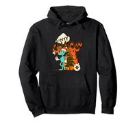 Merry Chaos - Gift Wrap Rebel Burning Tree Reindeer Pullover Hoodie