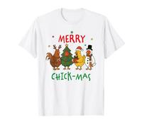 Merry Chick-mas Funny Christmas Chicken Farm Animal Holiday T-Shirt
