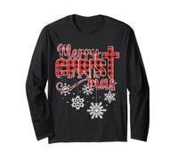 Merry Christ Mas Christian Christmas Jesus Christmas Family Long Sleeve T-Shirt