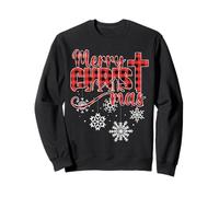 Merry Christ Mas Christian Christmas Jesus Christmas Family Sweatshirt