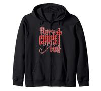 Merry Christ Mas Christian Christmas Jesus Christmas Family Zip Hoodie