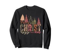 Merry Christ Mas Christmas Christian Faith Jesus Cross Sweatshirt