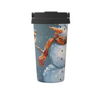 Merry Christmas 1 Print Insulated Coffee Tumbler, 500ml Leakproof Stainless Steel Travel Mug, Double Walled, Hot & Cold Drinks - Perfect for Commuting, Office, Home