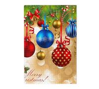 Merry Christmas 1 Printed Wooden Puzzle 1000 Piece, Cute Puzzle Game in Plastic Box for Family Entertainment and Brain Training Gifts