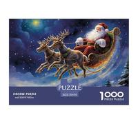 Merry Christmas 1000 Piece Jigsaw Puzzles for Adults - Challenging Brainteasing Adults Jigsaw Puzzle, Christmas1000pcs Puzzle for Home Decoration 70x50cm/1000pcs