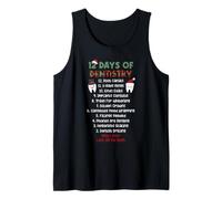 Merry Christmas 12 Days of Dentistry Dentist Dental Holiday Tank Top