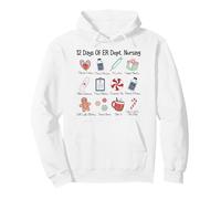 Merry Christmas 12 Days Of ER Dept Nursing Emergency Room Pullover Hoodie