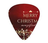 Merry Christmas 12-Pack Guitar Picks Set â€“ Unique Single-Sided Printed Picks With Abs Material For Acoustic, Electric Guitars & Ukuleles