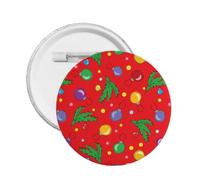 Merry Christmas 2024 Cute Santa Pattern Round Badge Metal Pins Brooches Button Pinback For Women Men