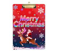 Merry Christmas A4 Pediatric Nurse clipboards Plastic for 5th Grade Classroom Essentials for Teachers Size 9 x 12