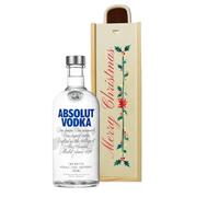 Merry Christmas Absolut Blue Original Vodka - 70cl (40% ABV) | Premium Swedish Vodka Christmas | Classic Absolut Spirit in Festive Presentation