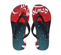 Merry Christmas Adult Flip-Flop For Men Women Beach Sandals Casual Slippers Flip Flops Shower Shoes