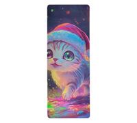 Merry Christmas Aesthetic American Shorthair Cat_26468_1 yoga mat set for women printed, non slip, towel for yoga mat with bag for carrying tapete para ejercicio 71x26 inches