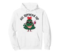 Merry Christmas All Spruced Up Coffee Drinking Tree Holiday Pullover Hoodie