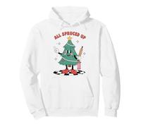 Merry Christmas All Spruced Up Coffee Drinking Tree Holiday Pullover Hoodie