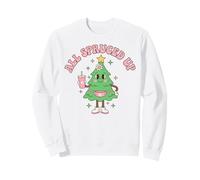 Merry Christmas All Spruced Up Coffee Drinking Tree Holiday Sweatshirt