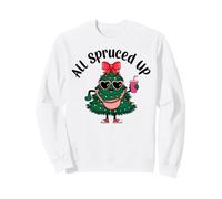 Merry Christmas All Spruced Up Coffee Drinking Tree Holiday Sweatshirt