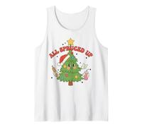 Merry Christmas All Spruced Up Coffee Drinking Tree Holiday Tank Top
