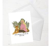 Merry Christmas All You Cool Cats And Kittens Greetings Card - Large Card