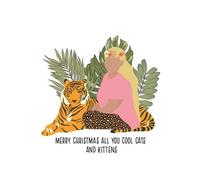 Merry Christmas All You Cool Cats And Kittens Men's T-Shirt - White - 5XL - White