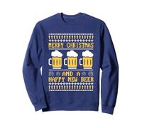 Merry Christmas And A Happy New Beer Ugly Christmas Sweaters Sweatshirt
