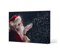 Merry christmas and happy holidays (canvas) / 31 x 41 x 4cm Benjamin Tate Design Natural One Size