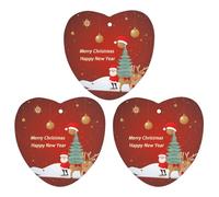 Merry Christmas And Happy New Year Car Air Freshener, 3 Pcs Love form Hanging Air Freshener Cards, Long Lasting Fragrance Scented Cards for Car, Home, Office Gray-style