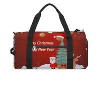 Merry Christmas And Happy New Year Gym Bag for Men Women, Waterproof Gym Tote Bags, Large Duffel Bag for Travel Workout