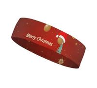 Merry Christmas and Happy New Year Headbands for Women & Men Sports Headband, Fits All Head Sizes, Ultra Absorbent & Non-Slip Sweatband for Running, Yoga, Gym