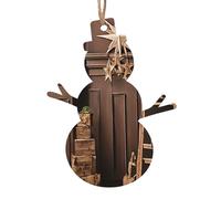 Merry Christmas and Happy New Year -Print Christmas Wooden Ornaments 2PCS- Handmade Eco-Friendly Hanging Decor For Tree Gifts Holiday Festivities.