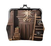 Merry Christmas and Happy New Year - Print Women's Compact Coin Purse with Lock Waterproof for Travel Gifts