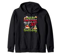 Merry Christmas And It's My 30th Birthday December 25th Xmas Zip Hoodie
