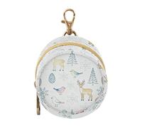 Merry Christmas Animals Birds Newborned Boy Pacifier Holder Case with Zipper and Clip Wallet Coin Bag, Everything Storage pouching Tapas para chupones de