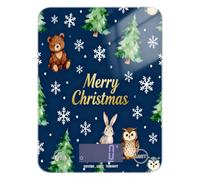 Merry Christmas Animals Water Color Blue Keto small kitchen scales for food 11lb/0.18oz, 5kg/5g smart digital scale cooking with 4 unit for Baking Baking báscula para pesar alimentos