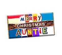 Merry Christmas Auntie Xmas Chocolate Bar Wrapper Novelty Gift Present For Aunty CH-448-N (without chocolate bar)